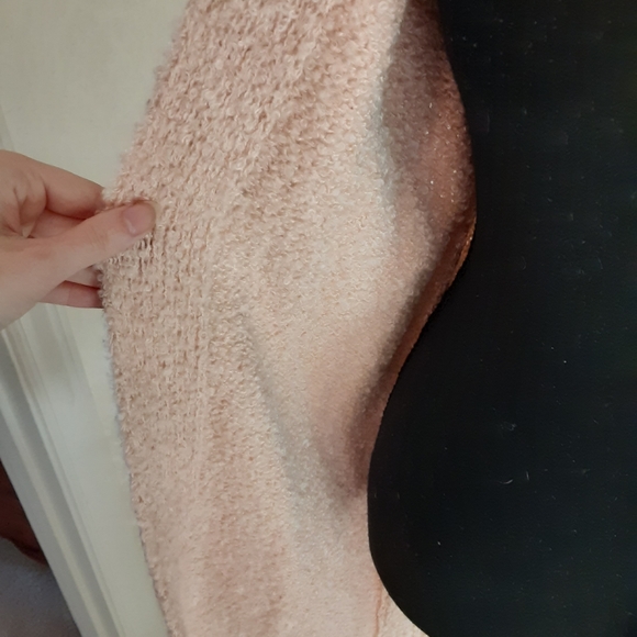 Ruby Moon Textured Pink 32% Wool Open Front Cardigan - Picture 5 of 7